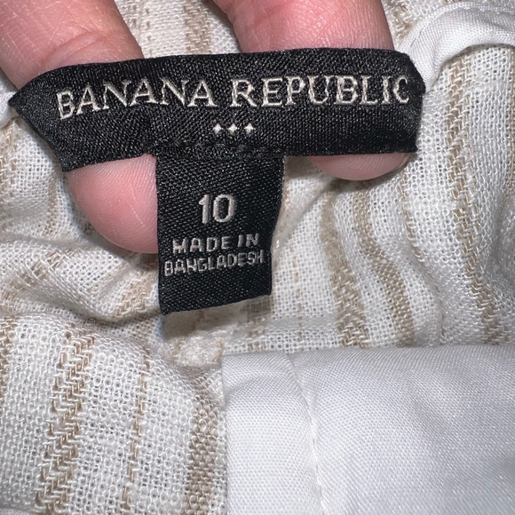 Banana Republic Women's Linen High Rise Belted Shorts Size 10 EUC - Picture 4 of 6